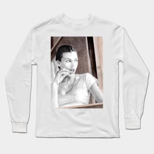 Breakfast with Milla Jovovich Long Sleeve T-Shirt